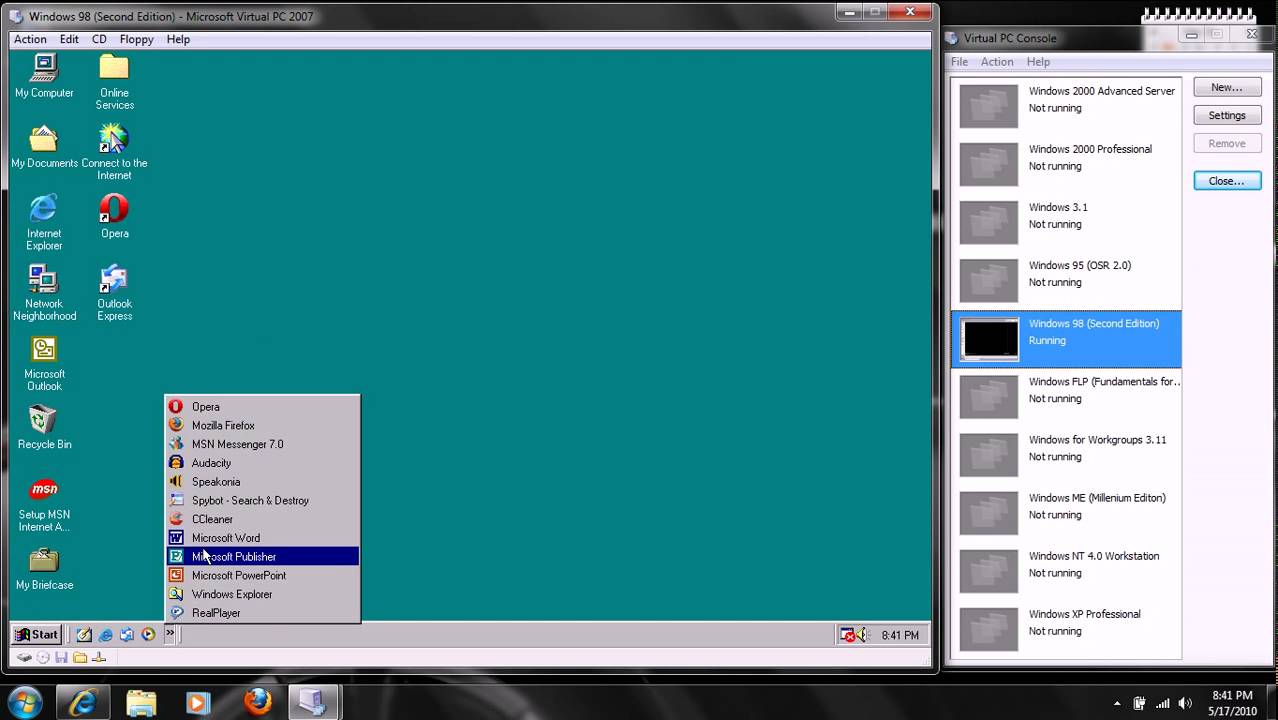 Windows 98 virtualbox drivers
